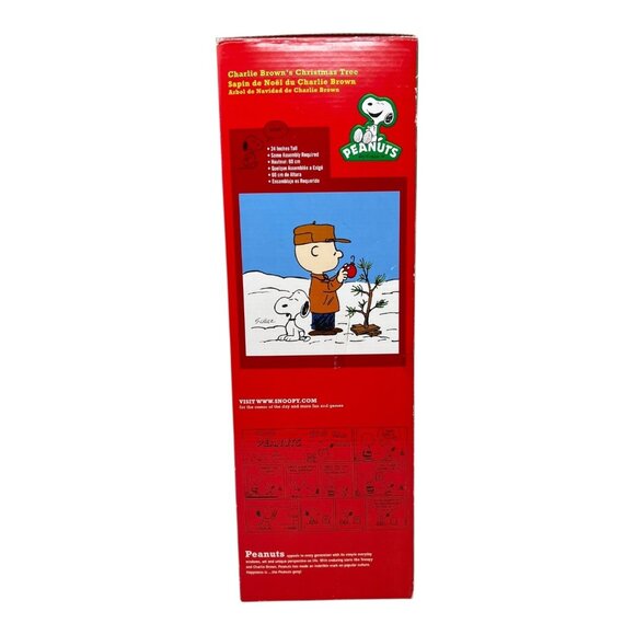 Peanuts Charlie Brown Christmas Tree 24 in Ornament Stand Linus's Blanket - Picture 2 of 6